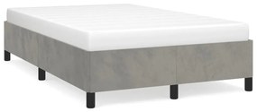 vidaXL Estrutura de cama sem colchão cinza claro Veludo