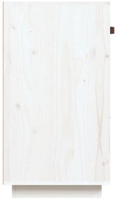Aparador 100x40x75 cm madeira de pinho maciça branco