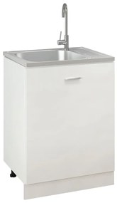 Lava-louça cozinha + escorredor 500x600x155mm aço inox prateado