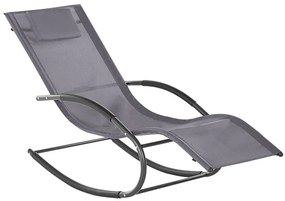 Cadeira de baloiço para jardim em cinzento CARANO II Beliani