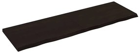 vidaXL Tampo de mesa 160x50x(2-4) cm carvalho tratado castanho-escuro