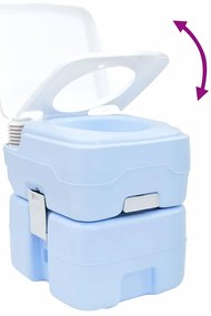 Luz de Casa de Banho Portátil vidaXL Azul e Branca Plástico 20 L