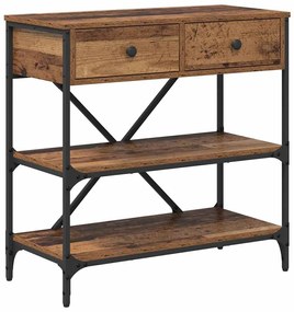 mesa de Console Madeira Velha 75x34.5x75 cm Madeira de Engenharia