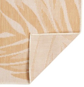 Tapete de tecido plano para exterior 80x250 cm padrão folhas