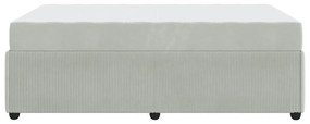 Estrutura de cama com colchão Cinzento-claro 120 x 200 cm