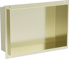 Mexen X-Wall-NR prateleira embutida sem flange 30 x 20 cm, dourada escovada - 1951302010