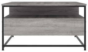 Mesa de centro 80x80x45 cm derivados de madeira cinzento sonoma