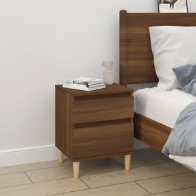 vidaXL Mesa de cabeceira 40x35x50 cm cor carvalho castanho