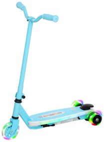 Trotinete Elétrica para Crianças Máx. 6 km/h Motor 80 W Autonomia Máxima 8 km com Luzes LED Travão Traseiro Azul Claro