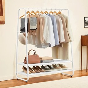 Guarda roupa aberto com 2 prateleiras 45 x 100 x 160 cm branco