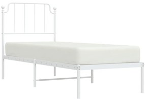 Estrutura de cama sem colchão com cabeceira 75x190 cm branco