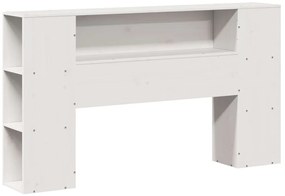 Cama sem colchão 160x200 cm madeira de pinho maciça branco