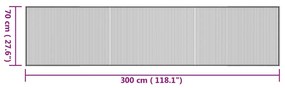 Tapete retangular 70x300 cm bambu cor natural