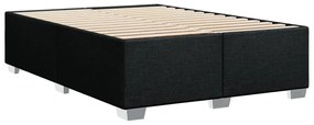 Estrutura de cama sem colchão 160x200 cm tecido preto