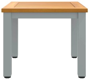 vidaXL Mesas para exterior Natural e cinza 45 x 45 x 38 cm