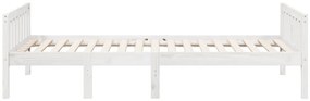 Cama de criança sem colchão 75x190 cm pinho maciço branco