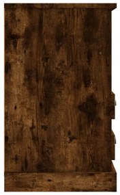 Mesa de cabeceira 43x36x60 cm cor carvalho fumado