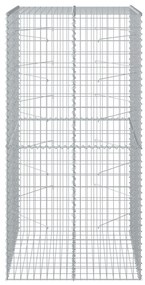 Cesto gabião com cobertura 100x100x200 cm ferro galvanizado