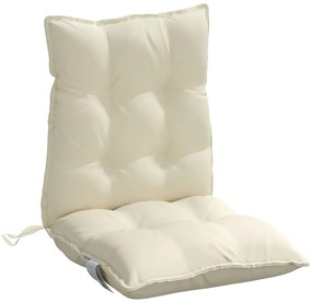 Almofadões cadeira encosto baixo 6 pcs tecido oxford creme