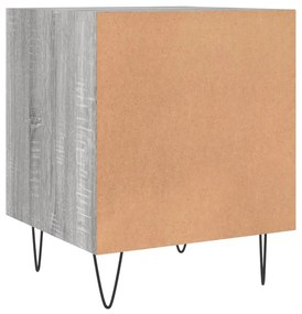 Mesa cabeceira 2pcs 40x40x50 cm madeira processada cinza sonoma