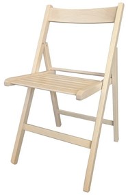 Cadeira de Campismo Acolchoada Bege Madeira de Faia (79 X 42,5 X 47,5 cm)