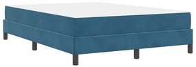 Cama box spring com colchão Azul Escuro 140 x 200 cm Veludo
