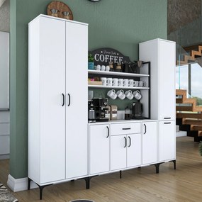 Armário Multiusos JE150 – Branco – 220x198,6x40 cm