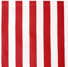 Beiral de Toldo para Estrutura de 2,5 m Vermelho e Branco 2,3x0,2 m