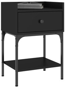 Mesa de cabeceira 40,5x31x60 derivados de madeira preto