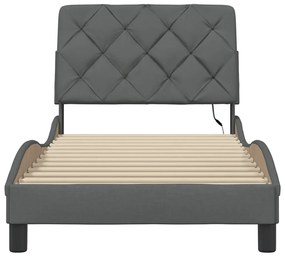 Estrutura de cama com LED sem colchão 90x200 cm tecido