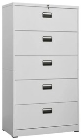 vidaXL Arquivador 90x46x164 cm aço cinzento-claro