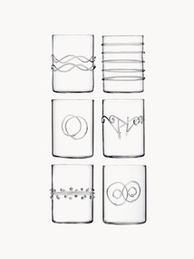 Copos de licor artesanais Deco' Clear, conjunto de 6