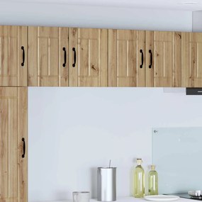 vidaXL Armários de parede para cozinha 2 pcs Carvalho Artesanal