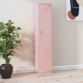 vidaXL Cacifo 35x46x180 cm aço rosa