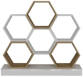 Estante Cicek – Branco Carvalho – 120x29,5x109 cm