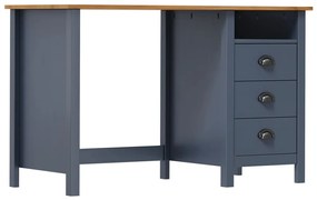 vidaXL Secretária Hill c/ 3 gavetas 120x50x74 cm pinho maciço