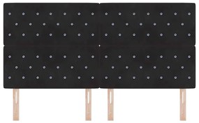 Cabeceira de LED Preta 90 cm em Veludo