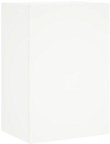 6 pcs móveis de parede p/ TV derivados de madeira branco