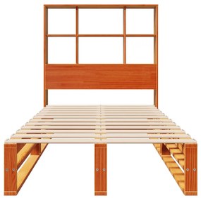 Cama com estante sem colchão 90x190 cm madeira maciça