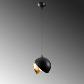 Chandelier Berceste – Preto e Dourado – Diâmetro 20 cm x Altura 114 cm