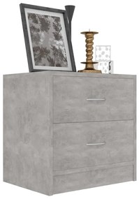 Mesa de cabeceira 40x30x40cm derivados de madeira cinza cimento