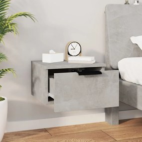 Mesas de cabeceira parede 2 pcs 34x30x20 cm cinza cimento