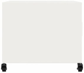 Mesa de centro 68x50x43,5 cm aço branco