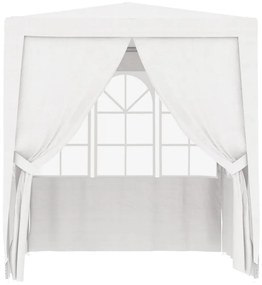 Tenda festas com paredes laterais 2x2m 90g/m² branco