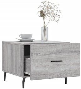 Mesas de centro 2 pcs 50x50x40 cm madeira proc. sonoma cinza