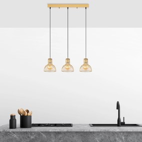 Candeeiro de Teto Vazo – Dourado Brilhante – 70 x 17 x 114 cm