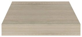 Prateleiras de parede suspensas 2pcs 23x23,5x3,8cm MDF carvalho