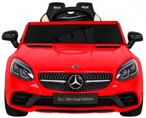 Carro elétrico para Crianças 12V Mercedes BENZ SLC300 Rodas de EVA, Assento de couro Vermelho