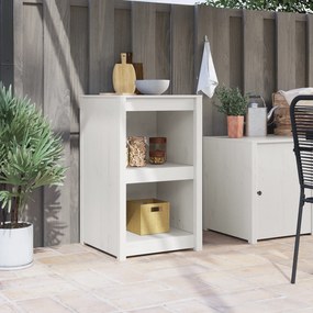 vidaXL Armário de Cozinha Externo Branco 55x55x92 cm Madeira de Pinho Sólido