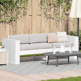 vidaXL Banco de Jardim Branco 185,5x60x62 cm em Madeira Sólida de Pinho